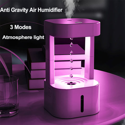 Smart Touch & Remote Controlled “3 Mode” Large 580 ML Anti-Gravity Air Humidifier With Levitating Water Drops 